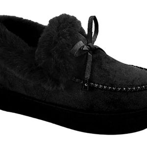 Fur cut woman boot shoes